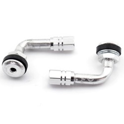 Kit 2 válvulas moto anodizadas V PARTS Plata