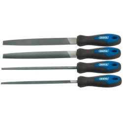 Juego de 4 limas planas DRAPER 200mm
