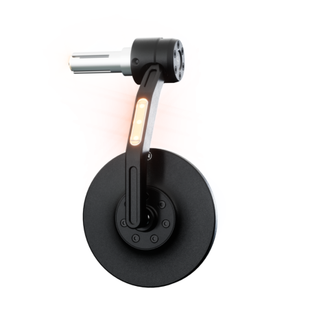 HIGHSIDER Conero Black Edition Bar End Mirror W. Led Indicator