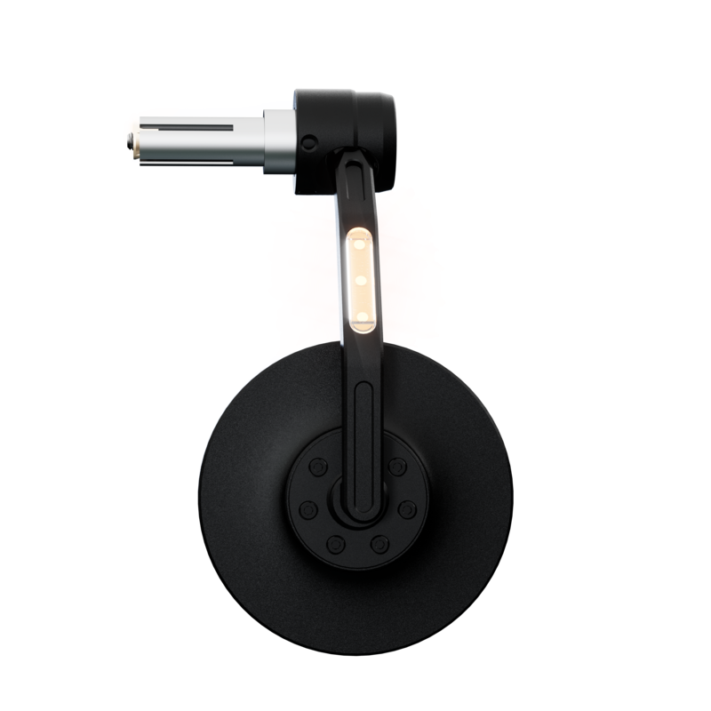 HIGHSIDER Conero Black Edition Bar End Mirror W. Led Indicator