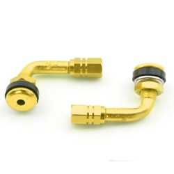 Kit 2 válvulas moto anodizadas V PARTS Oro