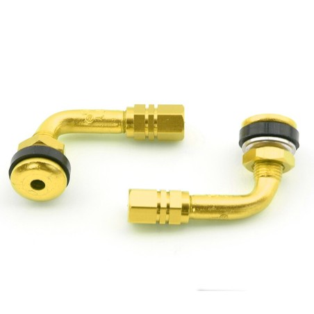Kit 2 válvulas moto anodizadas V PARTS Oro