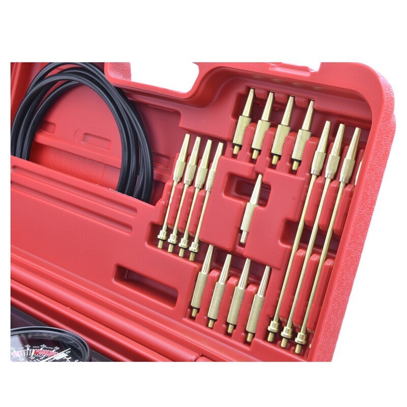 Kit sincronizador para motores 2-4 carburadores, test bomba de gasolina y transmisión BUZZETTI