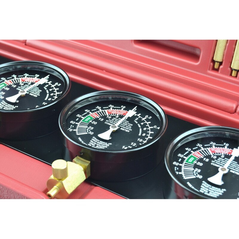 Kit sincronizador para motores 2-4 carburadores, test bomba de gasolina y transmisión BUZZETTI