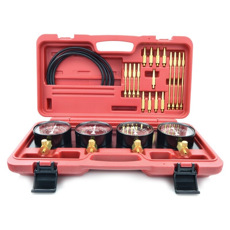 Kit sincronizador para motores 2-4 carburadores, test bomba de gasolina y transmisión BUZZETTI