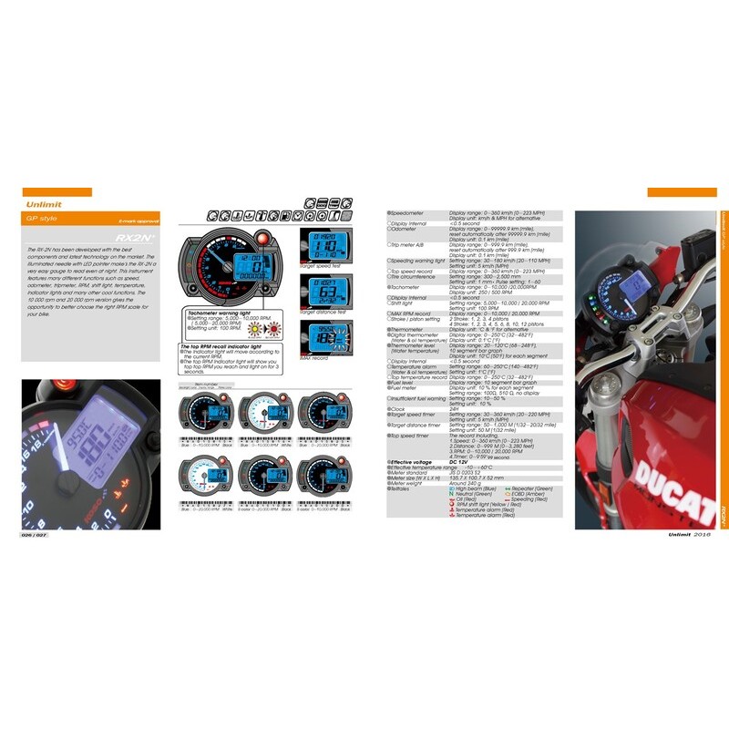 Cuenta Rpm universal KOSO RX2NR BA015