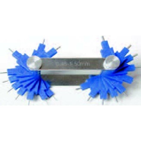 Galga para chiclés carburador 20 láminas paso desde 0´45 a 1´5mm BUZZETTI