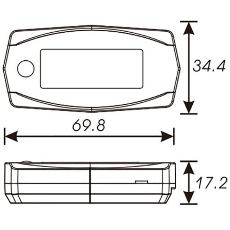 Reloj de temperatura KOSO Mini 4 Race Blanc/Negro(Bateria independiente) BA033020