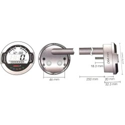 Marcador circular KOSO D64 DL-03S negro BB642W20 2