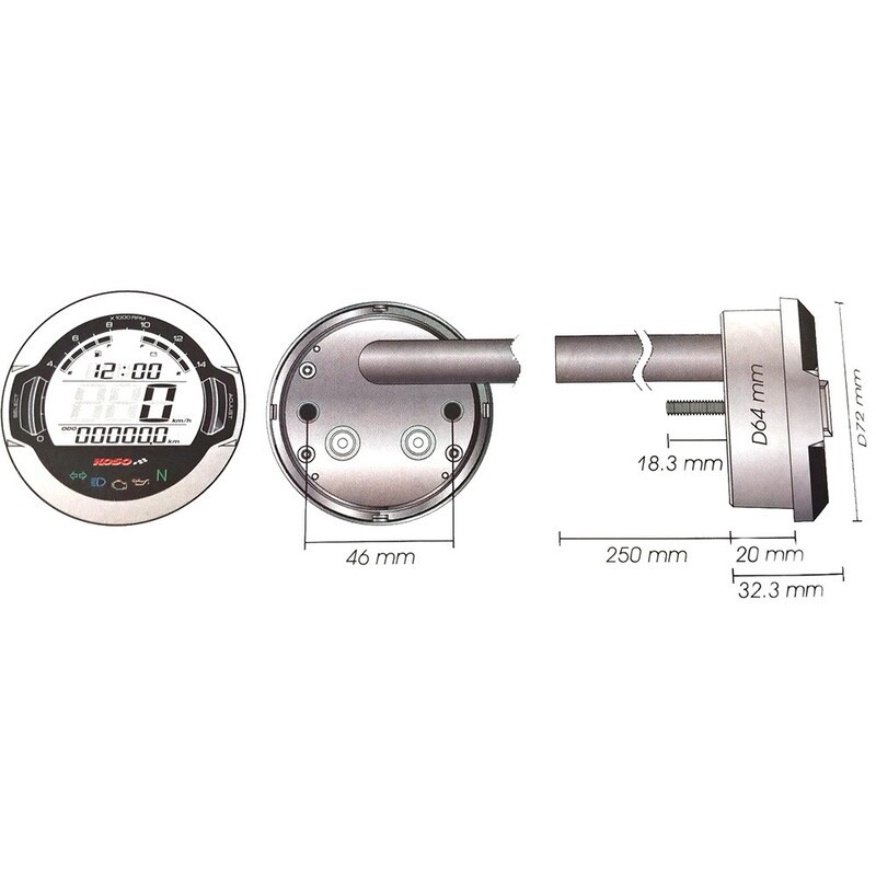 Marcador circular KOSO D64 DL-03S negro BB642W20