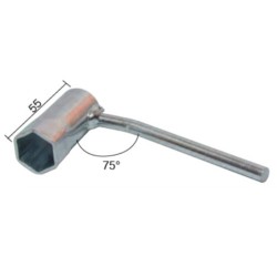 Llave de bujía para ciclomotores 2T con cilindro inclinado hexágono 21mm BUZZETTI