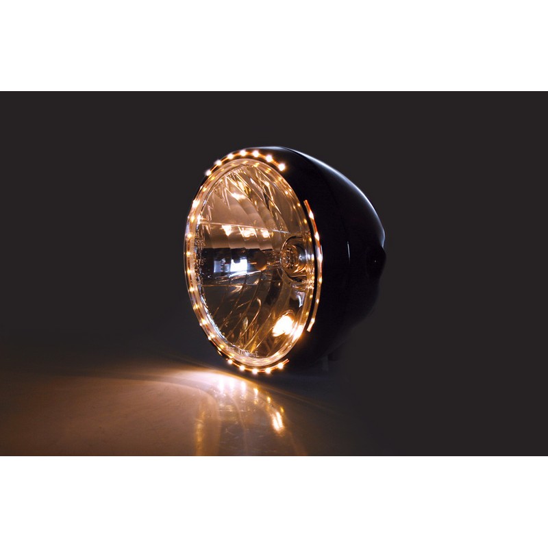 HIGHSIDER smart 7 inch headlight RENO 2, black glossy