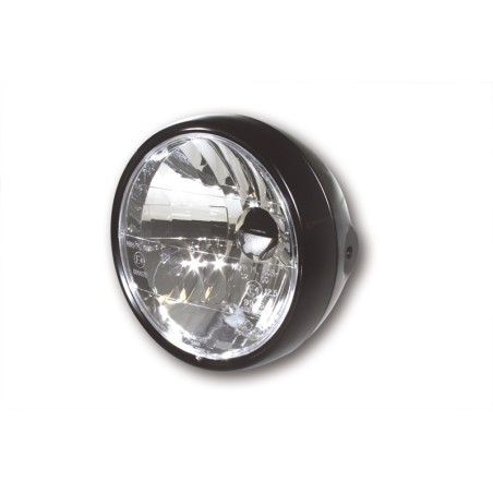 HIGHSIDER smart Headlight, 6 1/2 metal housing black satin finished, with parking light