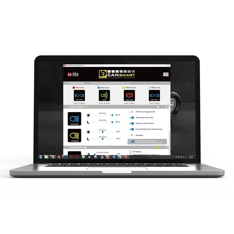 Kit de faro auxiliar LED DENALI S4 con controlador CANsmart™ GEN II