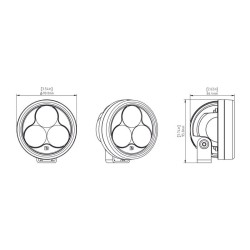 Kit de faro auxiliar LED DENALI D3 con controlador CANsmart™ GEN II 2