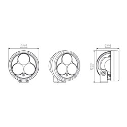 Faro auxiliar LED DENALI D3 TriOptic™ DataDim™ 2