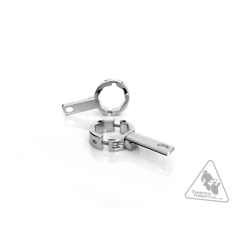 Soporte a la horquilla para luces Denali Ø39-49mm Color Cromado