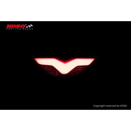 KOSO Led-Taillight, Smoke GT-03, e-mark.