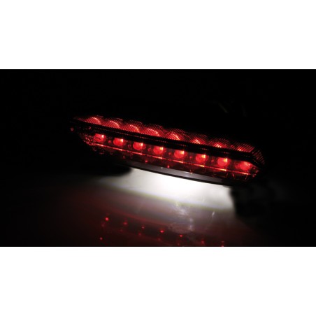 HIGHSIDER smart BOSTON LED tail light, black base plate, tinted glass