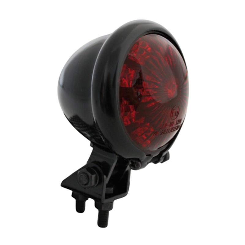 HIGHSIDER smart LED taillight BATES STYLE, black housing, red glass