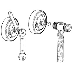 Extractor con rosca externa derecha para volante magnético ø26x1 BUZZETTI 2