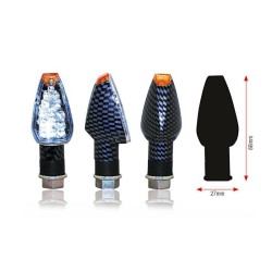 Juego de intermitentes LED BIHR Design (brazo corto)