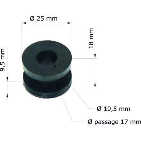 Silentblock Honda CRF250R 04-08/depósito 18334-ML3-680 GRM-118/10 (Juego de 10)