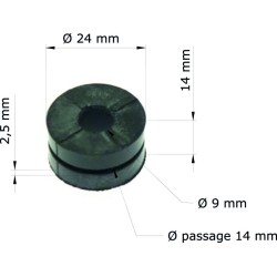 Silentblock Honda CRF450R,X 05-08/Radiador 19051-KRN-000 GRM-109/10 (Juego de 10)