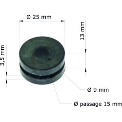 Silentblock Honda CR125R '83/Protector radiador 19051-KA3-710 GRM-106/10 (Juego de 10)
