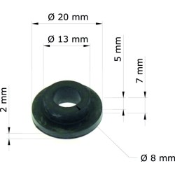 Silentblock Honda XR650L 94-08/depósito 33718-GE2-690 GRM-115/10 (Juego de 10)