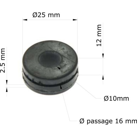 Silentblock Honda CBR900RR 92-94/Faro 19051-KA4-000 GRM-126/10 (Juego de 10)