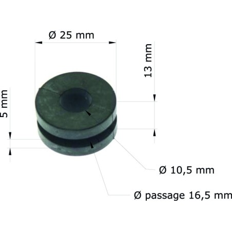 Silentblock Honda CR125R '98-99/Radiador 61103-430-000 GRM-104/10 (Juego de 10)