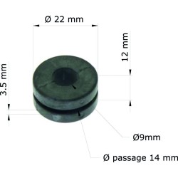 Silentblock Honda XR400R 96-02/Faro 17245-107-010 GRM-120/10 (Juego de 10)