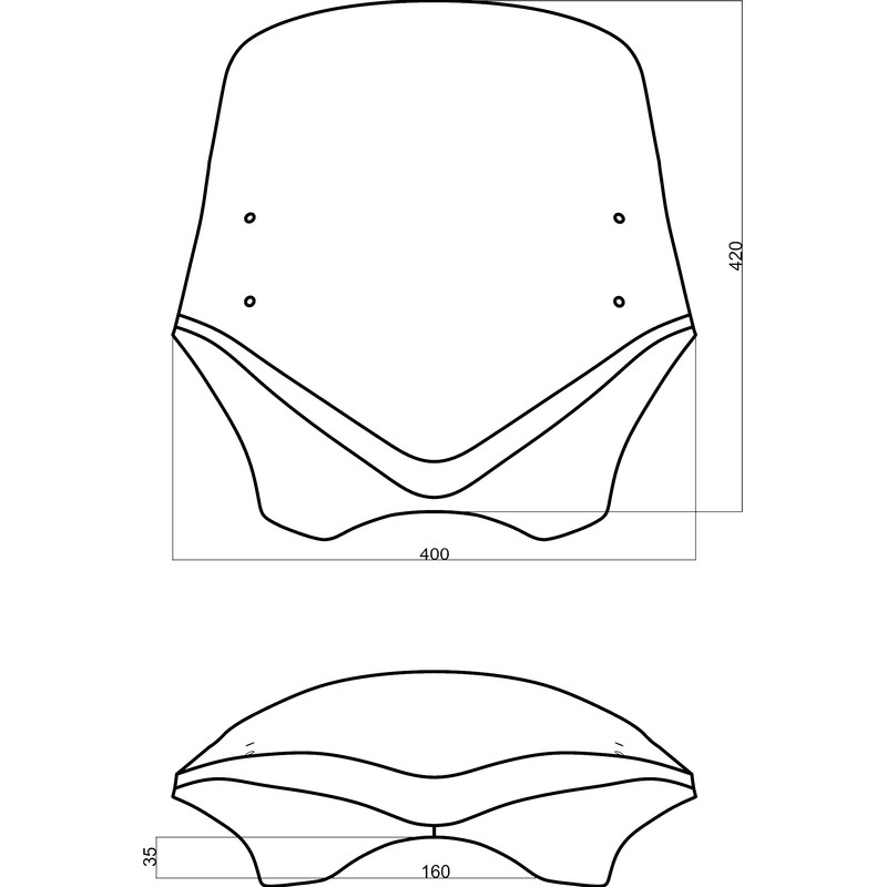 Pantalla MRA V-Flow VFSC para motos naked con spoiler