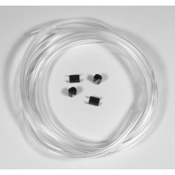 Junta de goma para pantallas MRA, transparente, (2 metros + 6 clips)