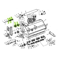 Recambio para cortacésped ART SLH-120 - Rueda de la correa - (Piezas Nº5 / 6 / 7 / 8 / 9)