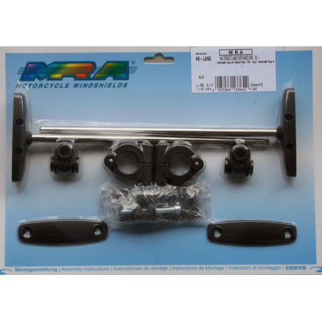 Kit de montaje MRA para pantalla HKSL 260mm motos naked (manillar 22mm/25mm)
