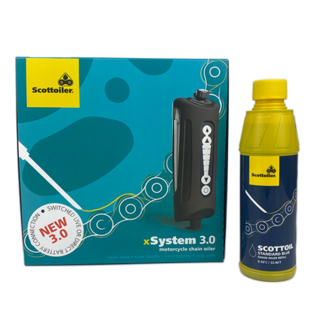Sistema de lubricación SCOTTOILER xSystem 3.0 + Lubricante Standard Blue 250ml