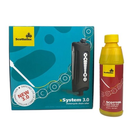 Sistema de lubricación SCOTTOILER xSystem 3.0 + Lubricante High-Temp. Red 250ml