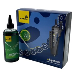 Sistema de lubricación SCOTTOILER vSystem Universal Edition + Lubricante Biodegradable Green