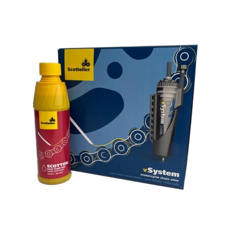 Sistema de lubricación SCOTTOILER vSystem Universal Edition + Lubricante High Temp Red