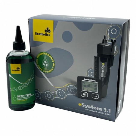 Sistema de lubricación SCOTTOILER eSystem 3.1 + Lubricante Biodegradable Green