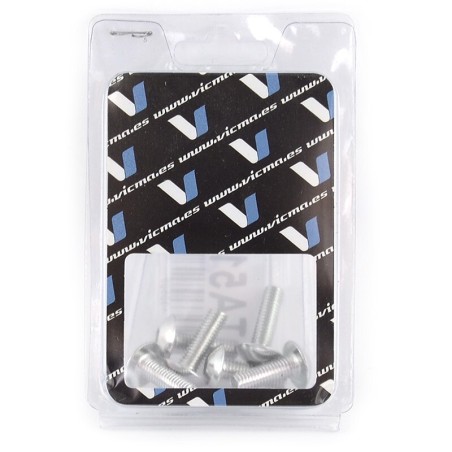 Kit 6 tornillos allen cabeza alomada M5x15mm Plata V PARTS