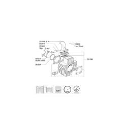 Kit de cilindro POLINI aluminio Ø43,5mm 2