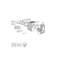 Kit de cilindro completo POLINI Racing hierro Ø43mm (bulón Ø10mm) 2