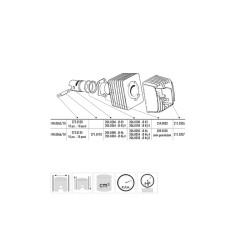 Kit de cilindro completo POLINI hierro Ø46mm (bulón Ø10mm) 2