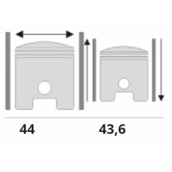 Kit grupo térmico Polini Yamaha Aerox 50 4T 2