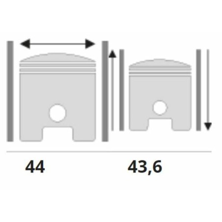 Kit grupo térmico Polini Yamaha Aerox 50 4T