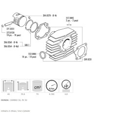 Kit de cilindro POLINI hierro Ø46mm 2