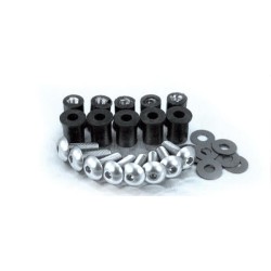 Juego de tornillos para cúpula BIHR Ø5mm negro - 8 unidades